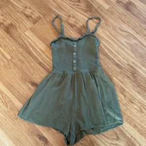 Wild Fable Smocked Romper XS- Olive